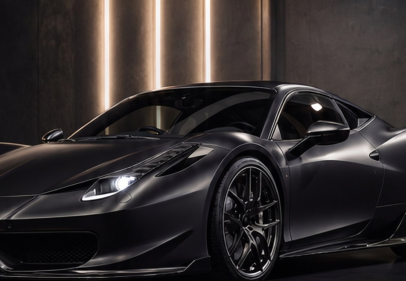 A dark performance coupe in the Invictus Automotive finish preview